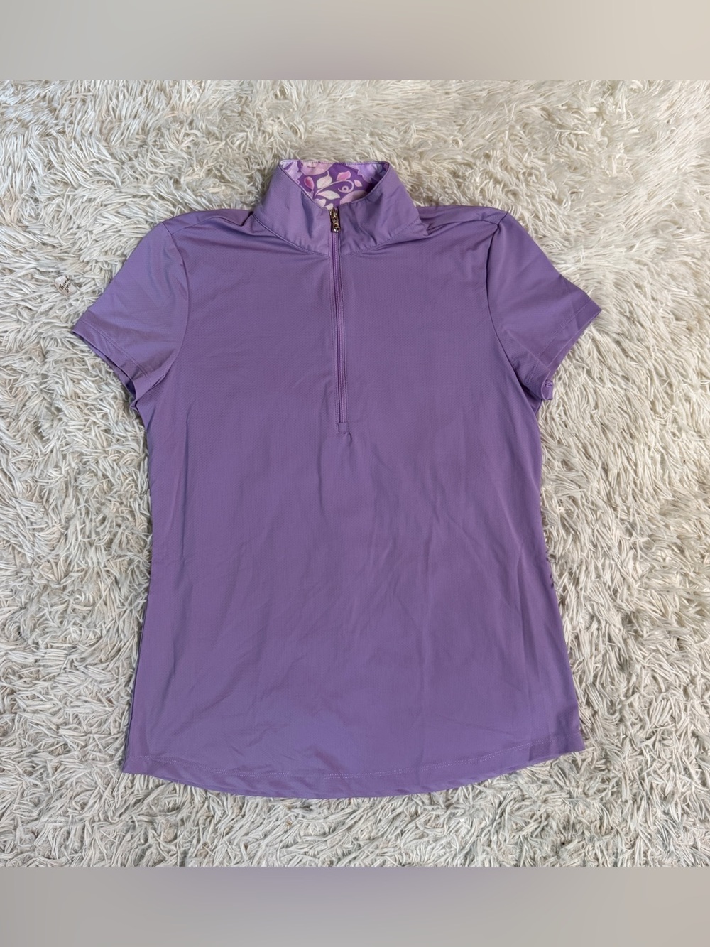 Women’s Small Purple RD Performance Short Sleeve Horseback Riding Sunshirt